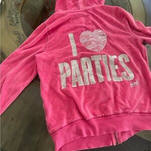 PINK Victoria's Secret Pink Sequin Hoodie VINTAGE